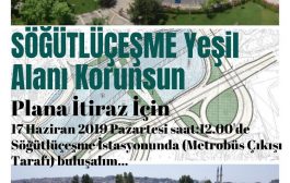 Söğütlüçeşme Yeşil Alanı Korunsun ,.  Plana itiraz için, Kadıköy Kent Konseyinden Basın Açıklaması yapılacak