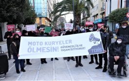 Kadıköy’de motokuryeler için eylem: Pandemi ortamında son 1 yılda, 191 motokurye yaşamını yitirdi.                           ‘Bizi öldüren patronların kar hırsıdır’