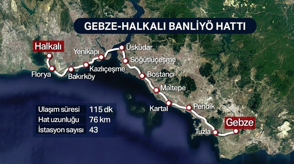 Gebze-Halkalı Marmaray hattı bugün açılıyor
