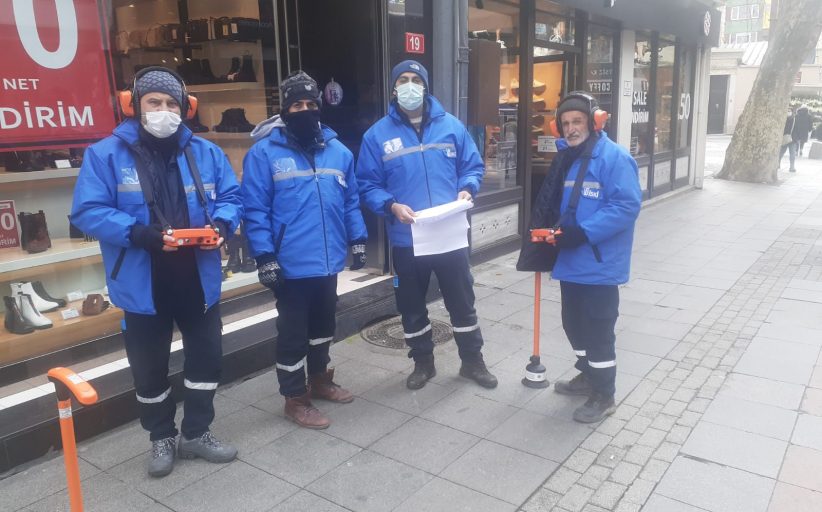 Kadıköy Tarihi Çarşı’da İSKİ’nin kayıp kaçak su tespit çalışmaları