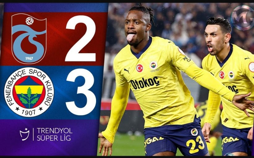 Fenerbahçe, Trabzon Deplasmanında 3-2 Kazandı