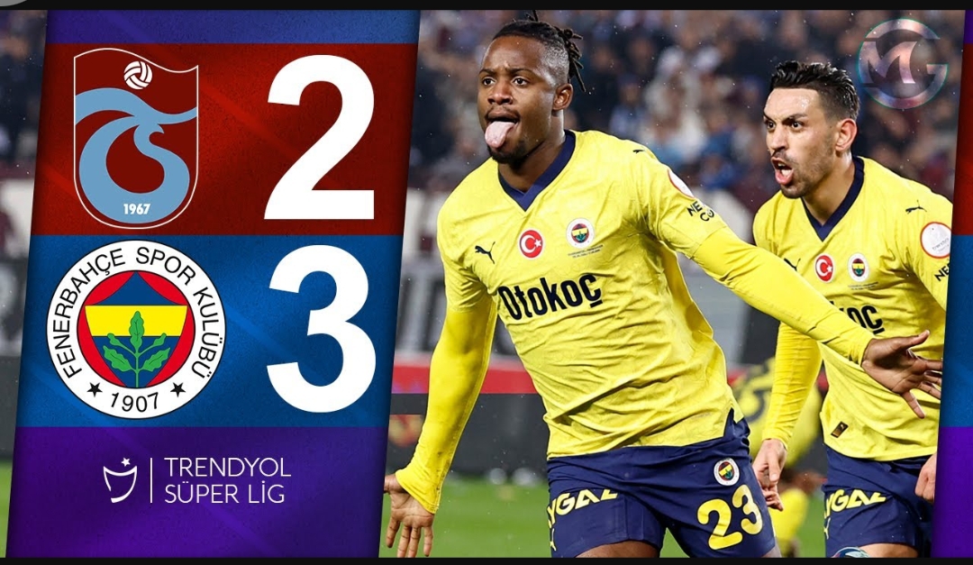 Fenerbahçe, Trabzon Deplasmanında 3-2 Kazandı