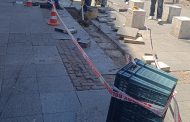Kadıköy Tarihi Çarşı’da , yaya kaldırımlarında onarım çalışmaları