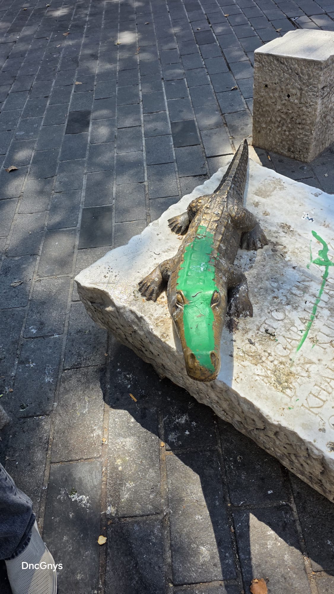 Kadıköy’ün Timsahına Bu Kez Yeşil Boya!